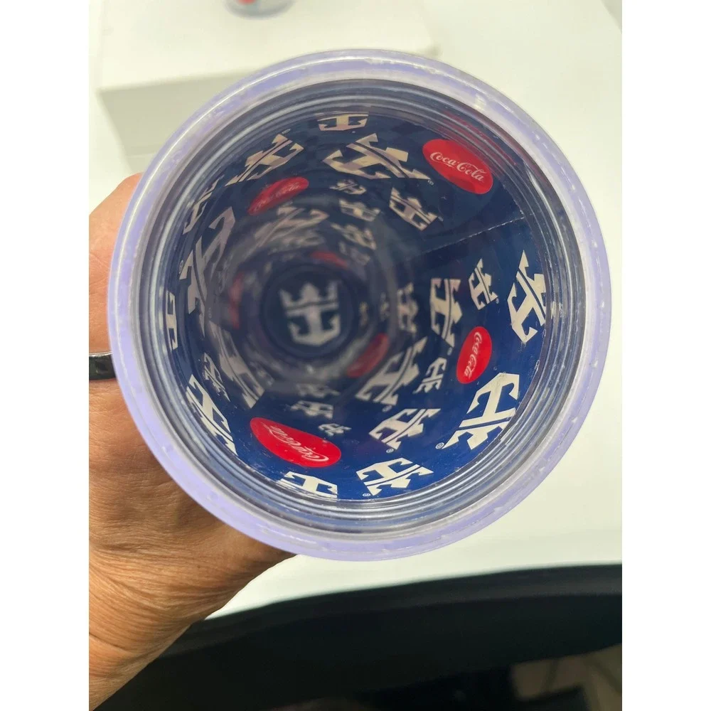 Royal Caribbean Coca-Cola Tumbler Set 2pc Insulated Cruise Cups with Lids